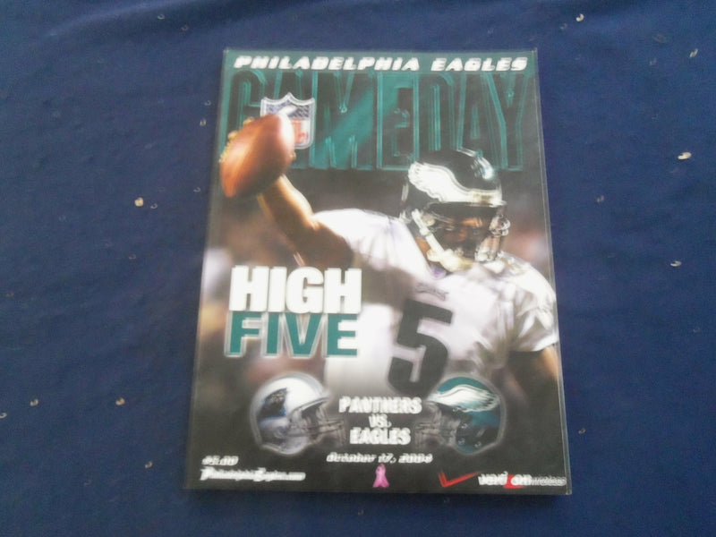 2004 OCT 17 GAMEDAY MAGAZINE- PHILADELPHIA EAGLES VS CAROLINA PANTHERS -ST 2968Q