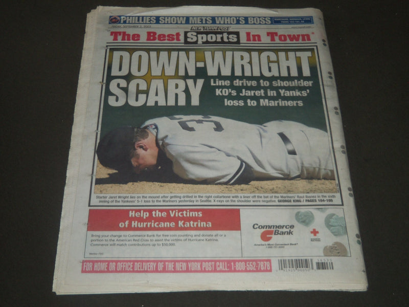 2005 SEPT 2 NEW YORK POST - DODGE CITY ANARCHY IN NEW ORLEANS - NP 2598