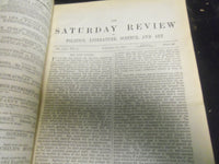 1881 SATURDAY REVIEW 2 BOUND VOLUMES - COMPLETE YR- PUBLISHED IN LONDON - R 1102
