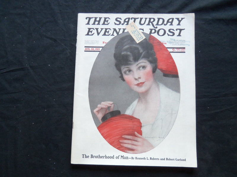 1919 AUGUST 30 THE SATURDAY EVENING POST MAGAZINE - ILLUSTRATED COVER - SP 936