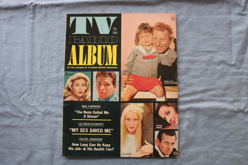 1966 TV RADIO ALBUM MAGAZINE - DANNY KAYE-MIA FARROW COVER - E 18678