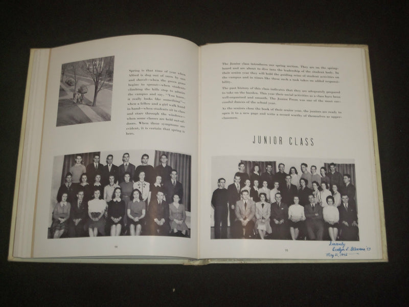 1942 ALFRED UNIVERSITY YEARBOOK - ALFRED, NEW YORK - YB 2087