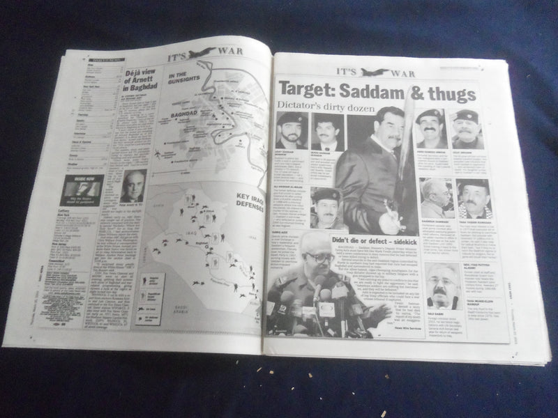 2003 MARCH 20 NEW YORK DAILY NEWS NEWSPAPER - FIRST STRIKE-WAR ON IRAQ - NP 5668