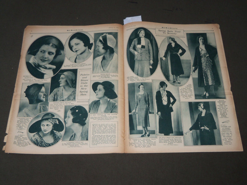 1931 FEBRURAY 21 MID-WEEK PICTORIAL MAGAZINE SECTION - SLYVIA SIDOVEY - J 3235
