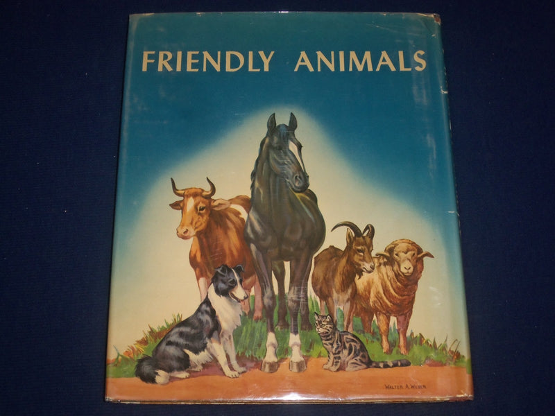 1947 FRIENDLY ANIMALS BOOK BY KARL SCHMIDT - GREAT ILLUSTRATIONS - KD 3162
