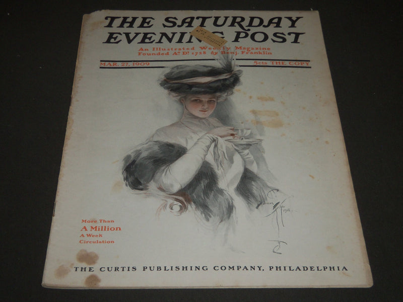 1909 MAR 27 THE SATURDAY EVENING POST MAGAZINE - HARRISON FISHER COVER - SP 862