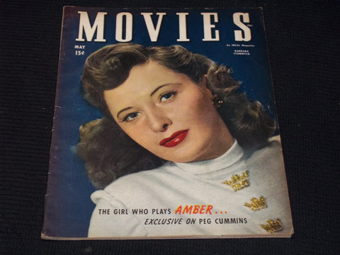1946 MAY MOVIES MAGAZINE - BARBARA STANWYCK FRONT COVER - E 14196