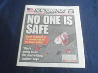 2022 JANUARY 21 NEW YORK POST NEWSPAPER - 11-MONTH OLD HIT BY BULLET OF THUG