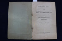 1895 NORTHBROOKFIELD WATER COMMISSIONERS ANNUAL REPORT SOFTCOVER BOOK - K 851