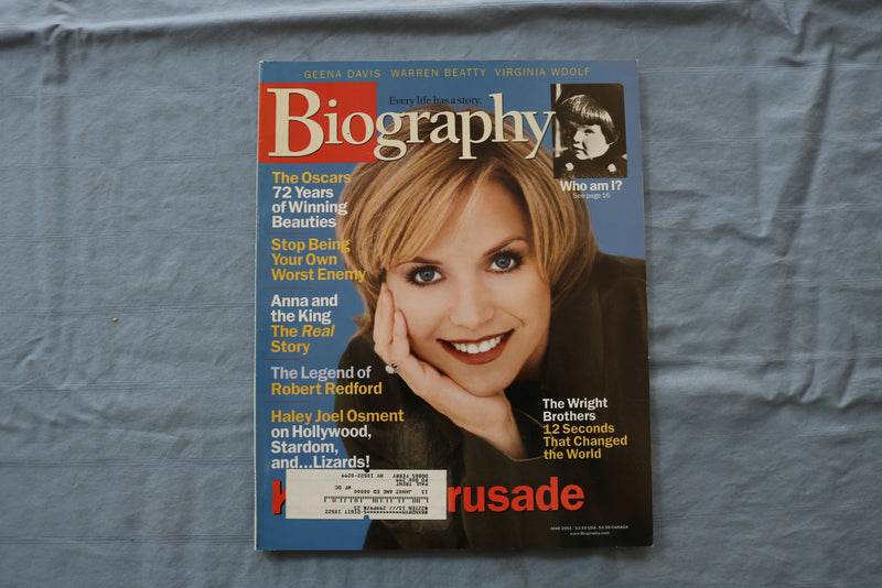 2001 MARCH BIOGRAPHY MAGAZINE - KATIE COURIC COVER - E 18696