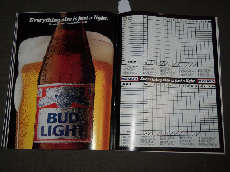 1986 ANGELS VS. REDSOX PLAYOFF BASEBALL PROGRAM - HALO MAGAZINE - J 2724