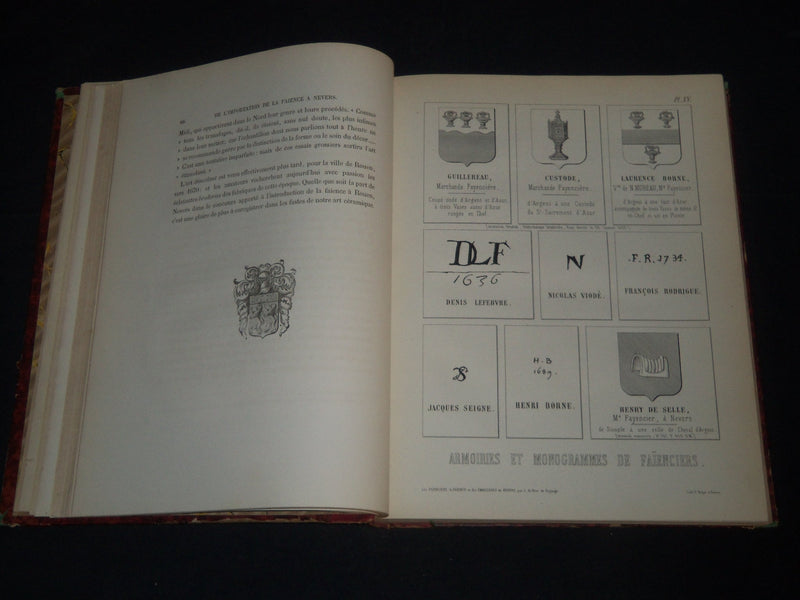 1863 LA FAIENCE LES FAIENCIERS ET LES EMAILLEURS VOLUME - FRENCH - SEGANGE- Z 65