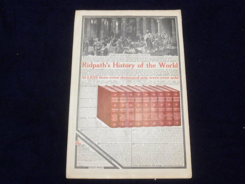 1913 JANUARY 16 LESLIE'S WEEKLY MAGAZINE - 24 HOURS LATE - ST 6075