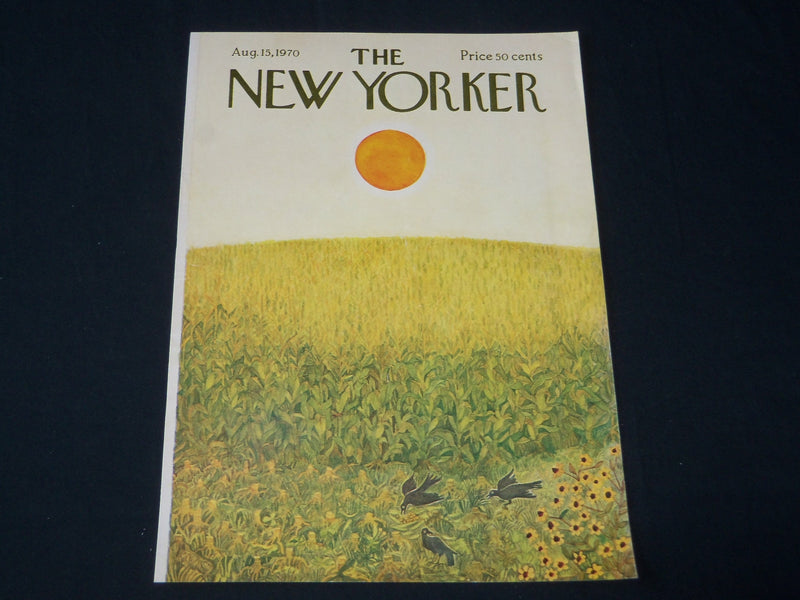 1970 AUGUST 15 NEW YORKER MAGAZINE FRONT COVER ONLY - GREAT ART FOR FRAMING