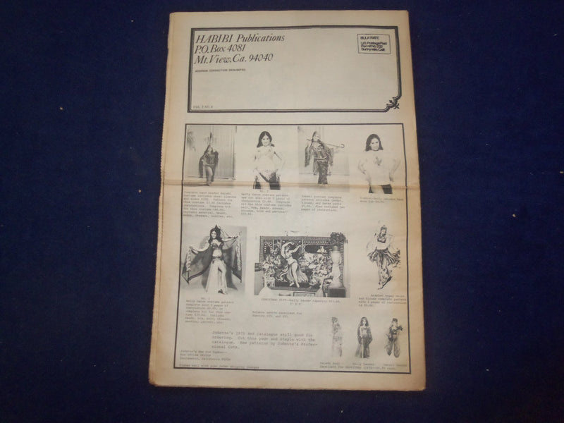 1976 HABIBI NEWSPAPER - VOLUME 3, NUMBER 8 - MIDDLE EASTERN DANCE/MUSIC- NP 6857