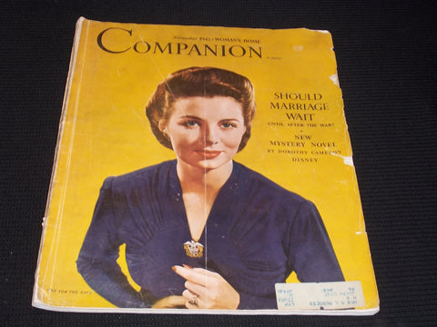 1942 NOVEMBER WOMAN'S HOME COMPANION MAGAZINE NICE FRONT COVER - E 2619