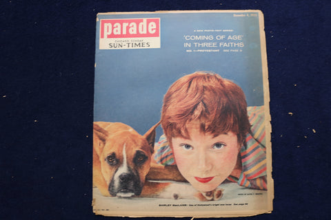 1955 DECEMBER 4 PARADE MAGAZINE - SHIRLEY MACLAINE COVER - E 22335