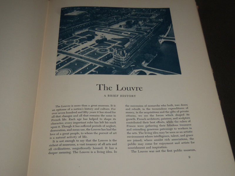 1951 ART TREASURES OF LOUVRE BY RENE HUYGHE HARDCOVER BOOK - I 499