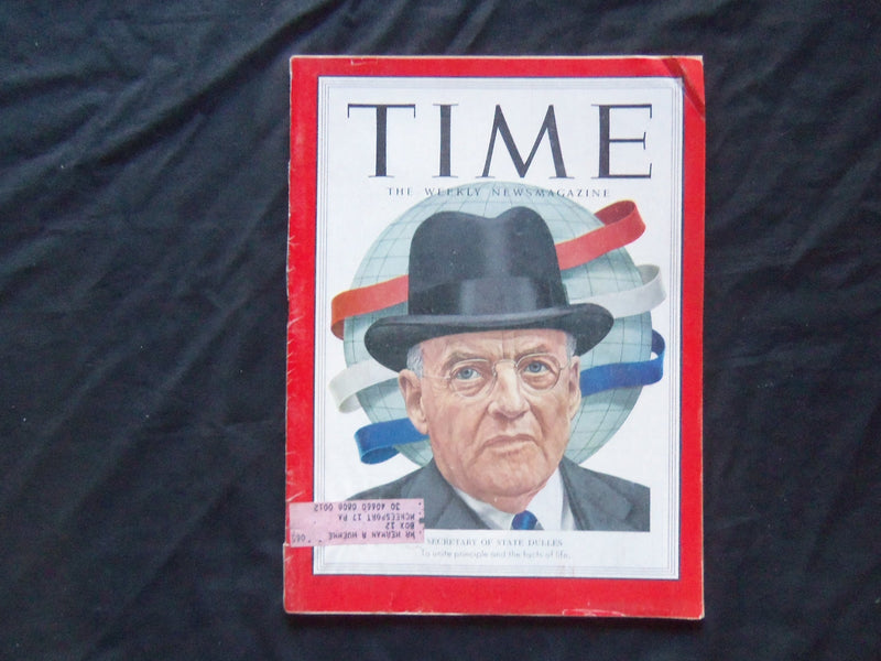 1953 OCTOBER 12 TIME MAGAZINE - JOHN FOSTER DULLES, SECRETARY OF STATE - T 1401