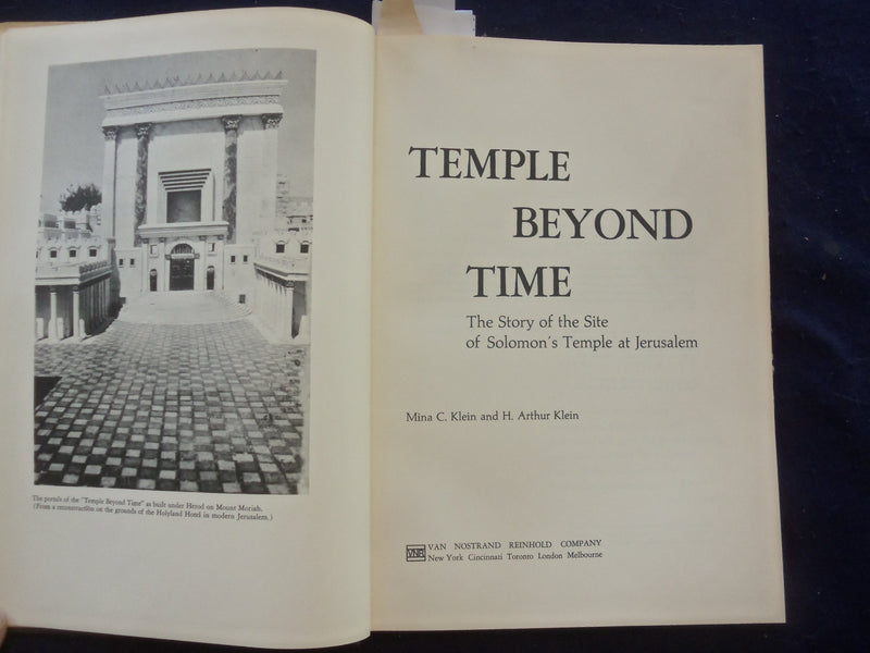 1970 TEMPLE BEYOND TIME HARDCOVER BOOK BY MINA C. & H. ARTHUR KLEIN - KD 8260