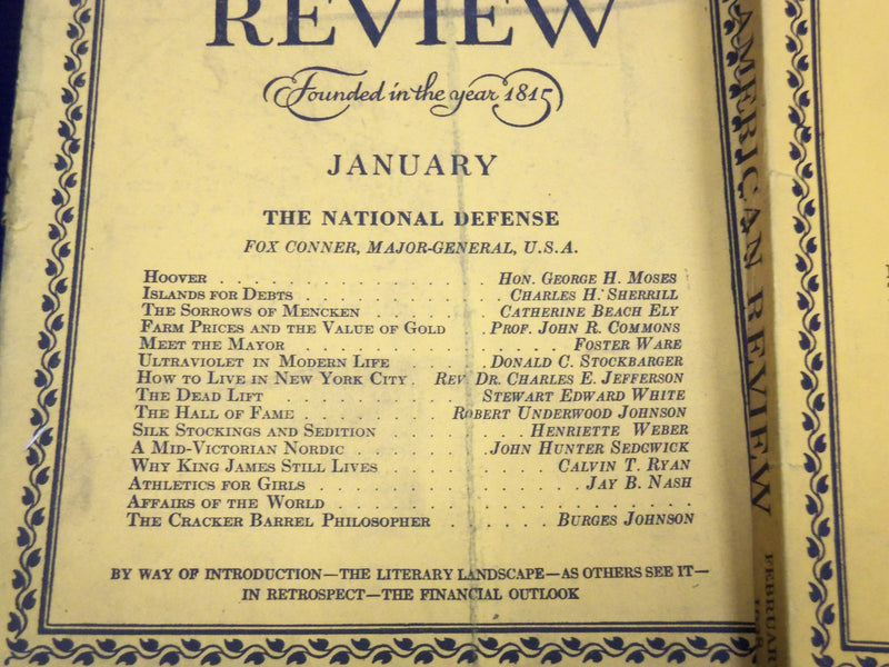 1928 NORTH AMERICAN REVIEW LOT OF 12 COMPLETE YEAR - STORIES/ARTICLES - WR 660
