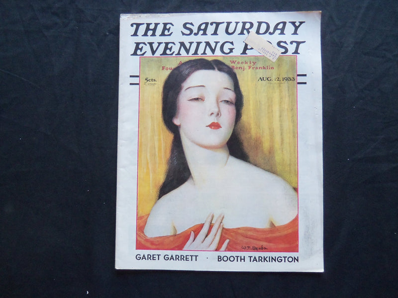 1933 AUGUST 12 THE SATURDAY EVENING POST MAGAZINE - ILLUSTRATED COVER - SP 1525