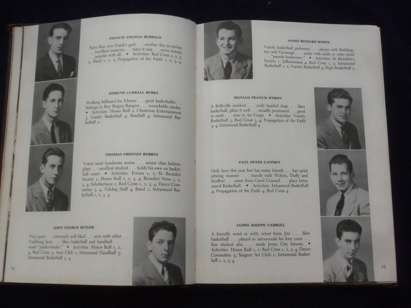 1944 THE TELELOG ST. BENEDICT'S PEPARATORY SCHOOL YEARBOOK - NEWARK, NJ- YB 3121