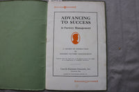 1931 LINCOLN EXTENSION UNIVERSITY - SUCCESS IN FACTORY MANAGEMENT - K 3468
