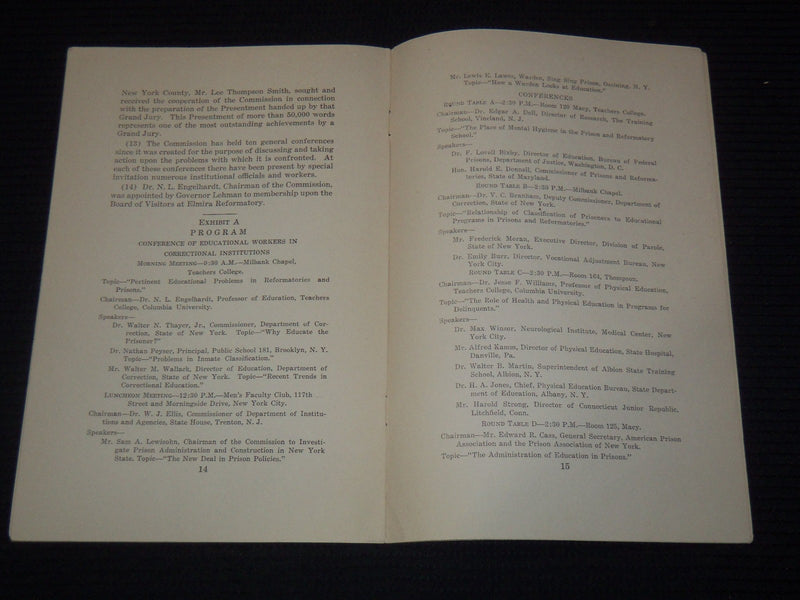 1935 PENAL INSTITUTIONS FOR YOUTHS - EDUCATION PROBLEMS STUDY - K 3105