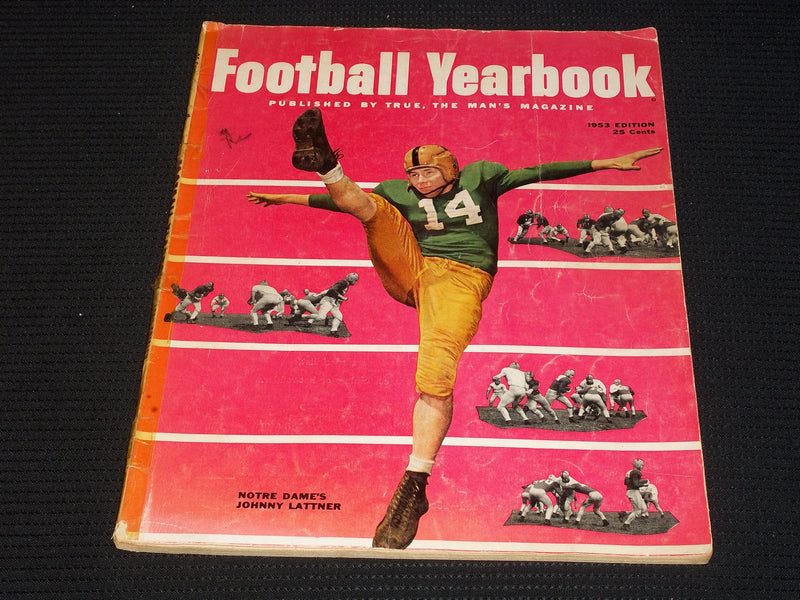 1953 TRUE'S FOOTBALL YEARBOOK MAGAZINE - JOHNNY LATTNER COVER - E 7887