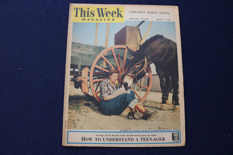 1954 MARCH 6 THIS WEEK MAGAZINE - JUNE ALLYSON AD - E 22970