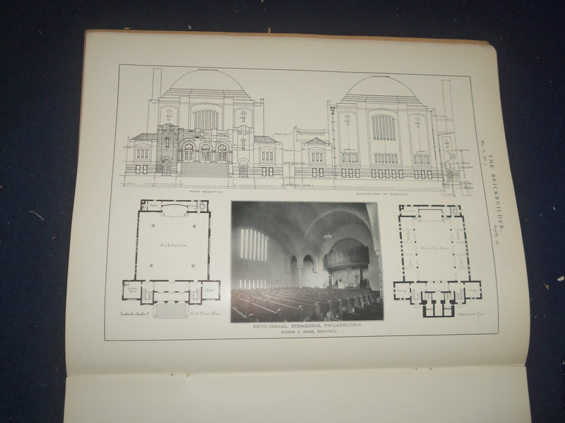 1908 FEBRUARY THE BRICKBUILDER MAGAZINE - AN ARCHITECTURAL MONTHLY - ST 258B