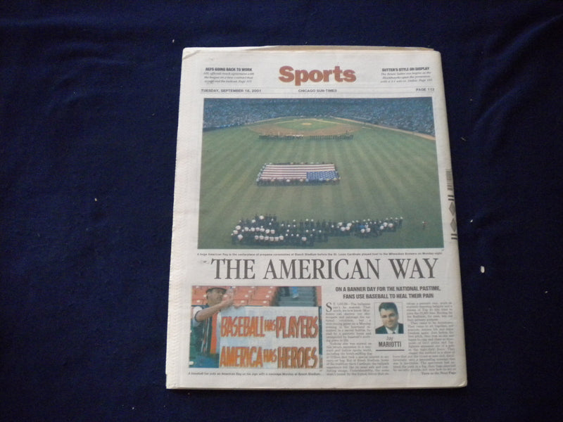 2001 SEPTEMBER 18 CHICAGO SUN-TIMES NEWSPAPER -BIN LADEN, DEAD OR ALIVE- NP 5946