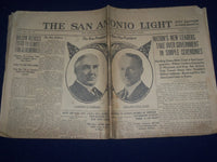 1921 MARCH 4 SAN ANTONIO SUNDAY LIGHT NEWSPAPER - HARDING & COOLIDGE - NP 972D