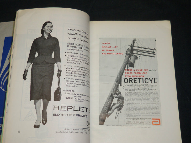 1961 LAVAL UNIVERSITY MEDICAL BULLETINS LOT OF 3 ISSUES - FRENCH - WR 284A