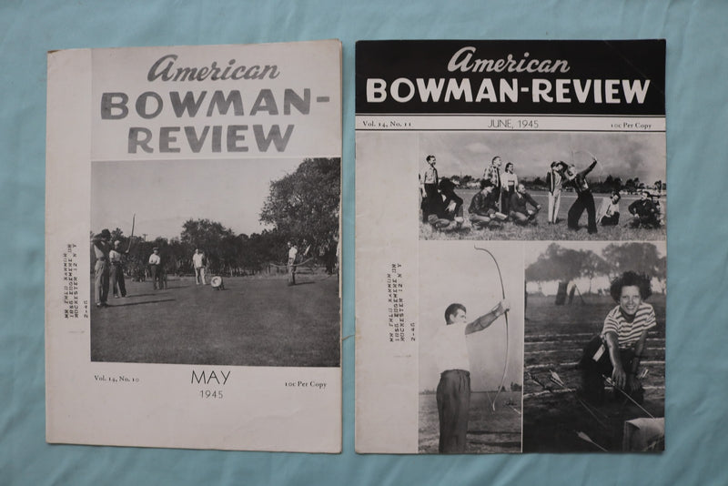 1945 AMERICAN BOWMAN-REVIEW MAGAZINE - LOT OF 11 - O 3751