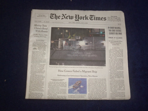 2023 JULY 2 NEW YORK TIMES - CHIEF JUSTICE ROBERTS EXHIBITS HIS SWAY