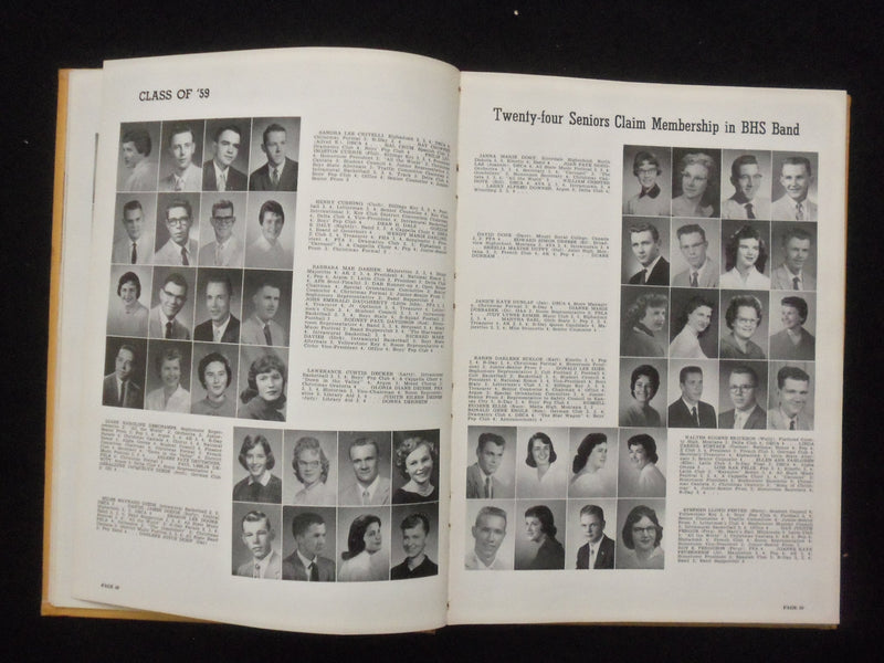 1959 THE KYOTE BILLINGS SENIOR HIGH SCHOOL YEARBOOK - BILLINGS, MONTANA- YB 3339