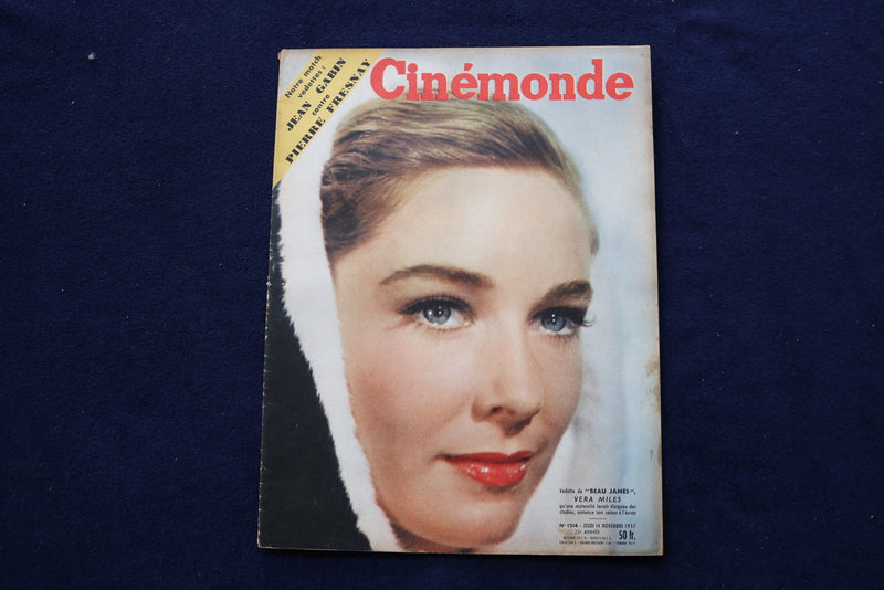 1957 NOVEMBER 14 CINEMONDE MAGAZINE - VERA MILES - FRENCH COVER - E 23973