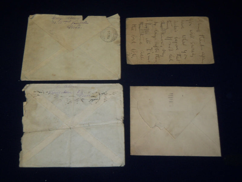 1930'S GREEK LETTERS & STAMPED ENVELOPES LOT - NEWARK NEW JERSEY - J 4767