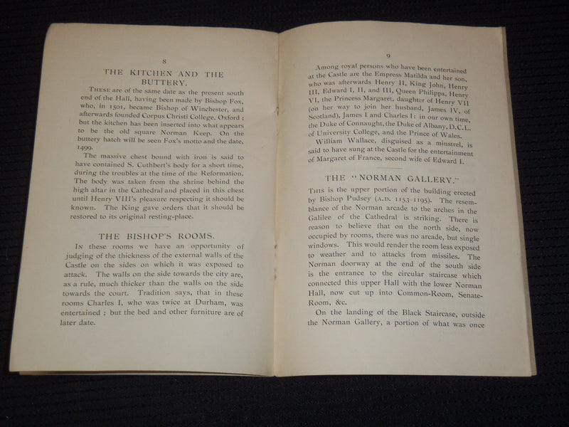 1898 THE CASTLE DURHAM BOOK - SOFTCOVER - J 9526