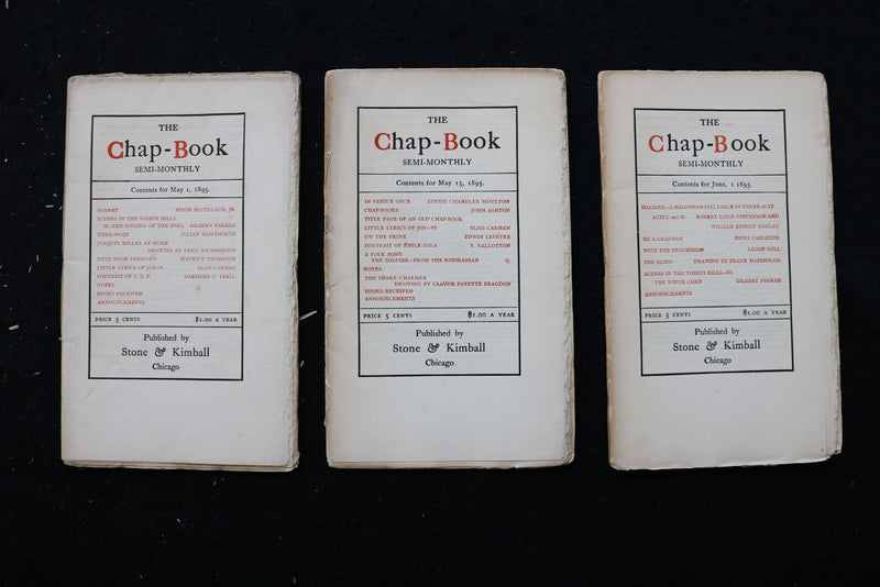 1894-1896 THE CHAP BOOK - SEMI-MONTHLY - LOT OF 38 - O 3717