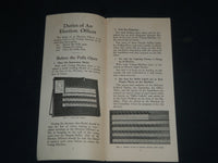 1937 ESSEX COUNTY PRIMARY AND GENERAL ELECTIONS INSTRUCTIONS LOT OF 2 - J 3981