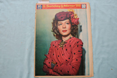 1944 MARCH 12 SUNDAY MIRROR NEWSPAPER MAGAZINE SECTION - LISETTE VEREA - NP 9086
