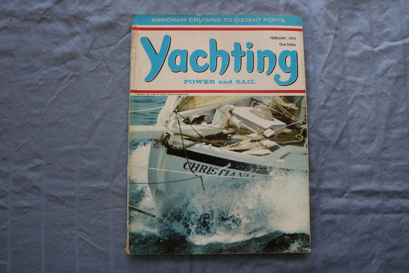 1972 FEBRUARY YACHTING MAGAZINE - CRUISING TO DISTANT PORTS COVER - E 9504