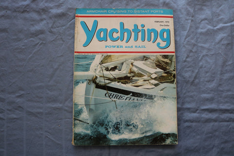 1972 FEBRUARY YACHTING MAGAZINE - CRUISING TO DISTANT PORTS COVER - E 9504