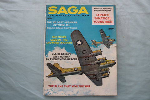 1961 MARCH SAGA MAGAZINE - THE PLANE THAT WON THE WAR COVER - E 26652