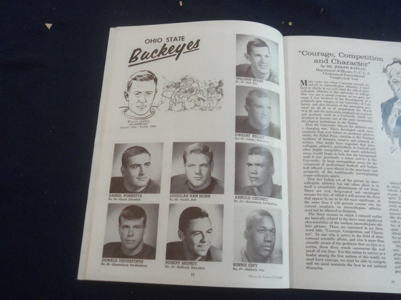 1963 NOV 16 FOOTBALL PROGRAM - OHIO STATE UNIV VS NORTHWESTERN UNIV - SP 9336R