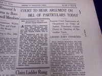 1934 HUNTERDON COUNTY DEMOCRAT LINDBERGH HAUPTMANN NEWSPAPER LOT OF 6 - O 129