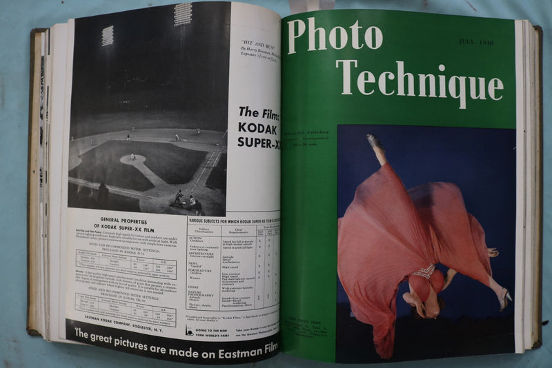 1940 PHOTO TECHNIQUE MAGAZINE BOUND VOLUME - COMPLETE YEAR - KD 9711